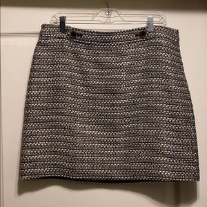 Loft B&W woven skirt w/lining-Sz 12